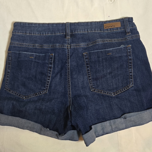 Dollhouse Distressed Dark Blue Jean Shorts - Picture 2 of 2